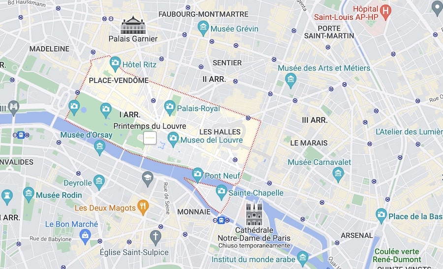 Alojarse en el primero arrondissement de Paris