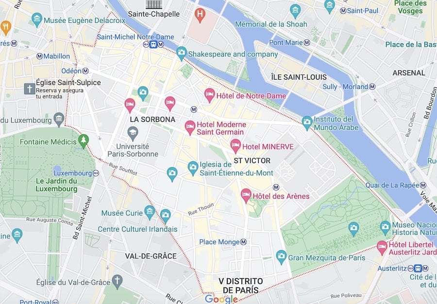 Alojarse en el quinto arrondissement, Paris