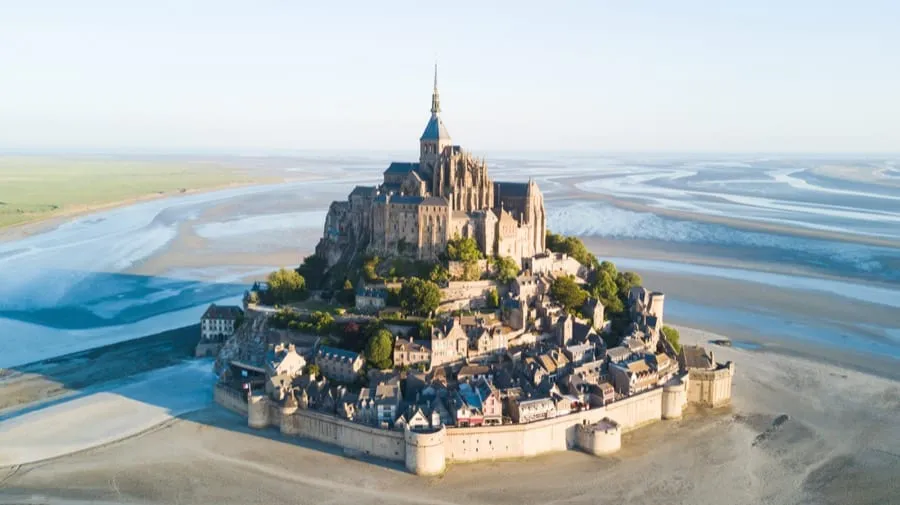 Las mareas del Mont Saint Michel, Francia