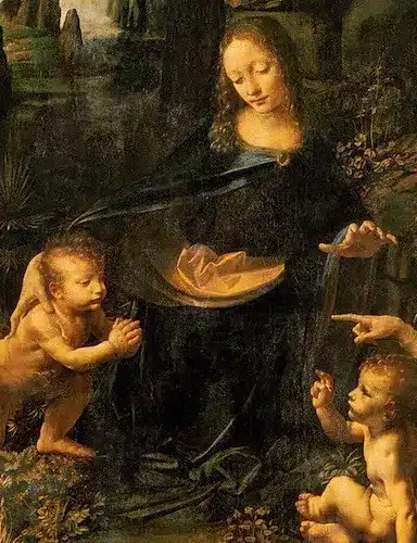 La Virgen de las Rocas en el Museo del Louvre de París