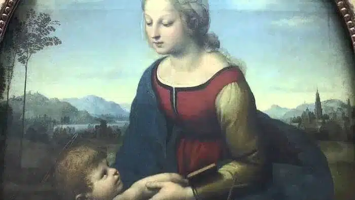 La Bella Jardinera de Raffaello en el Museo del Louvre de París