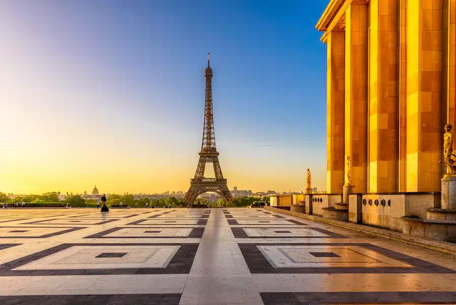 El Trocadero regala hermosas vistas de la Torre Eiffel