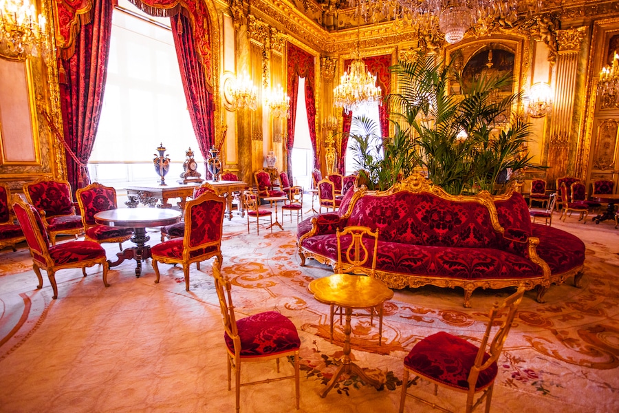 El apartamento de Napoleon III en el museo del Louvre, París