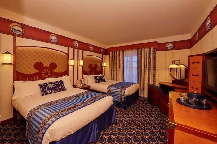 Le camere dell'hotel Newport Bay Club di Disneyland