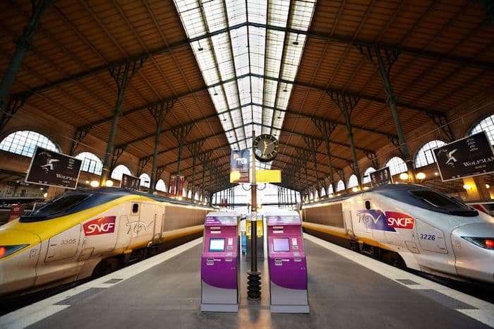 I treni TGV alla stazione di Gare de l'Est