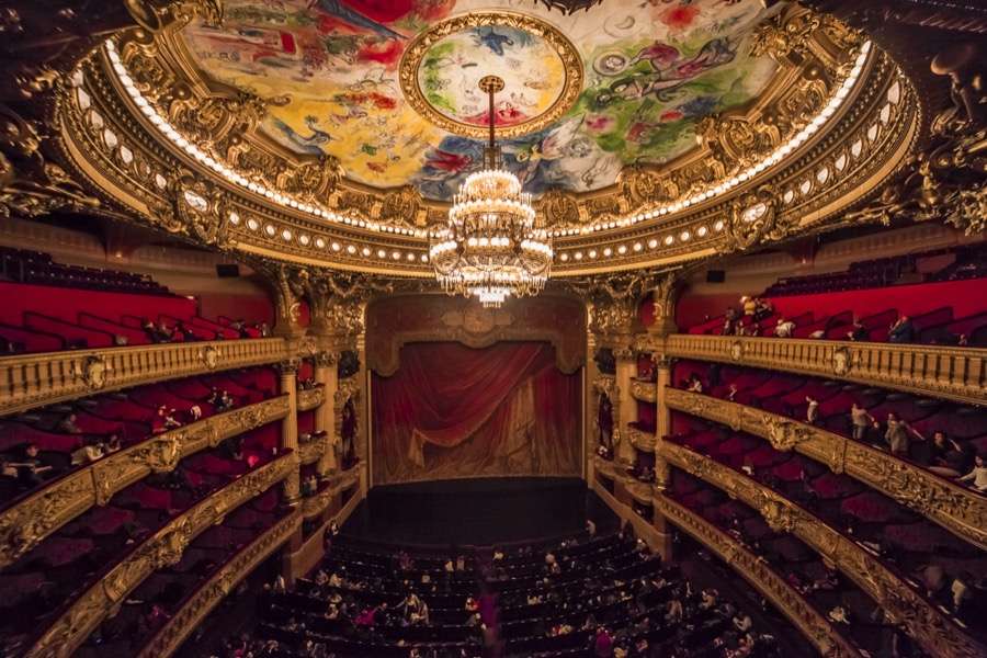 Lo spettacolare interno dell'Opéra Garnier di Parigi