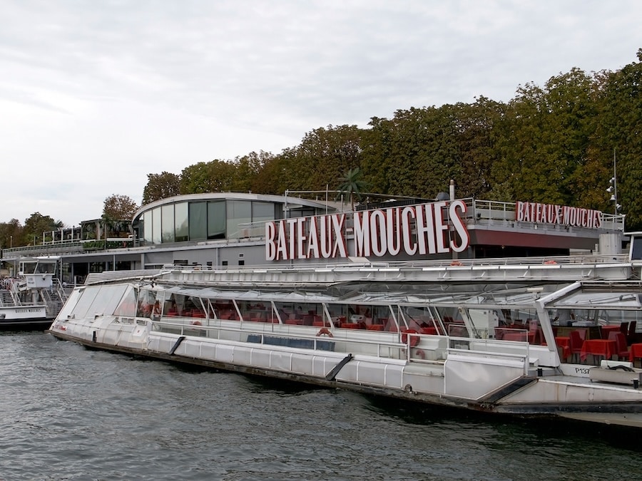 Il punto d'imbarco delle crociere Bateaux Mouches Parigi